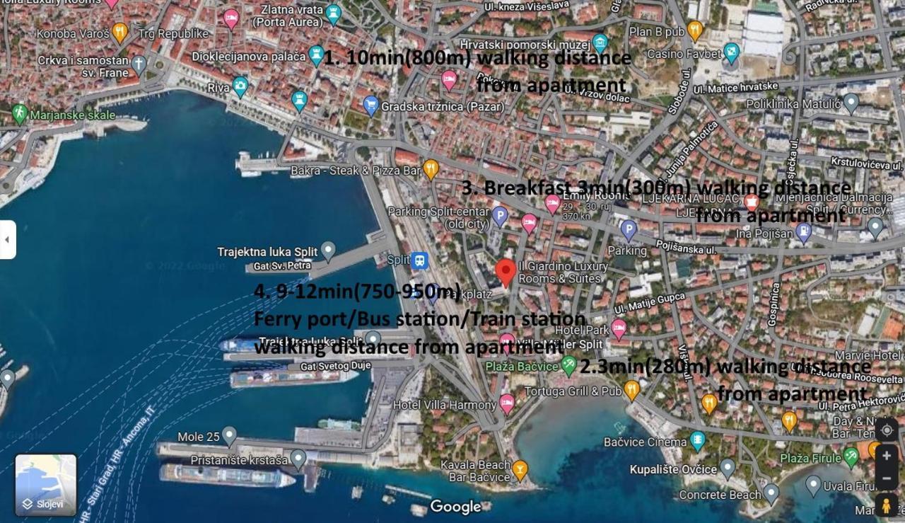 Il Giardino Luxury Rooms & Suites Split Eksteriør bilde